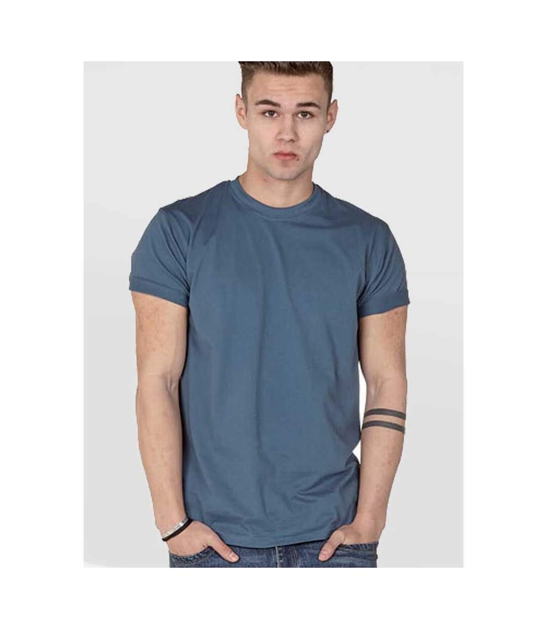 T-shirt d555 flyers homme bleu ardoise Duke