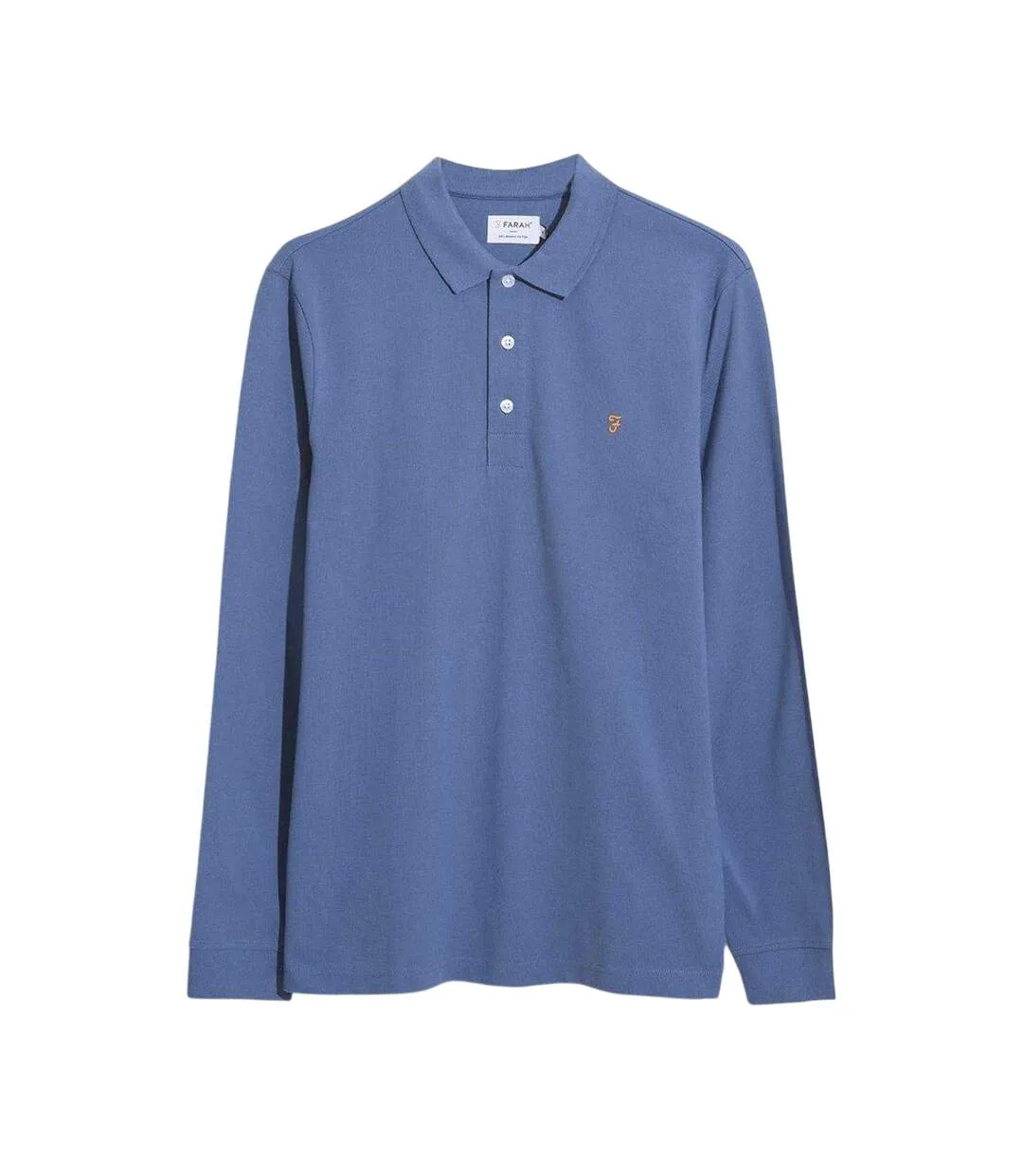 Polo Manches Longues Homme Bleu Farah-2