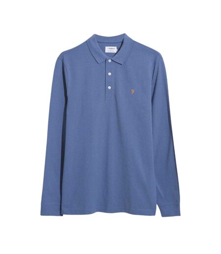 Polo Manches Longues Homme Bleu Farah