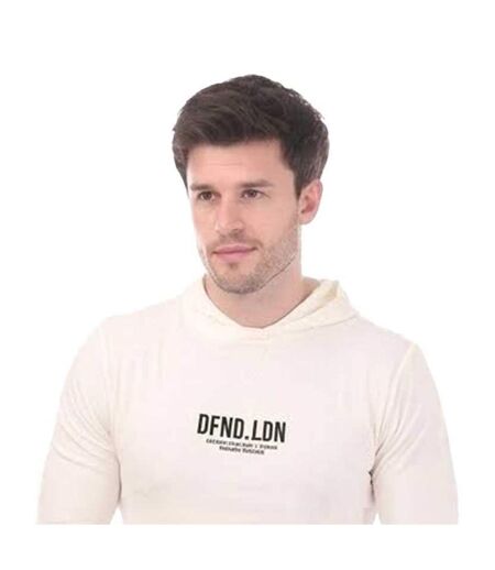 Mens Lettering Regular Hoodie White DFND London