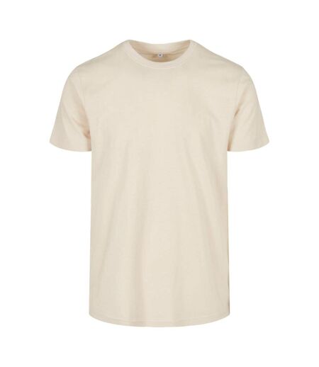 T-shirt Basique À Col Rond Pour Hommes Sable Build Your Brand