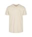 T-shirt Basique À Col Rond Pour Hommes Sable Build Your Brand-2