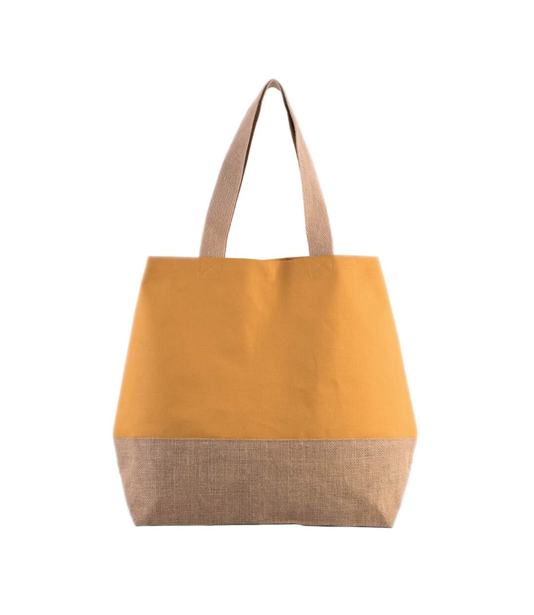 Sac de courses taille unique jaune orangé / beige pâle Kimood-1