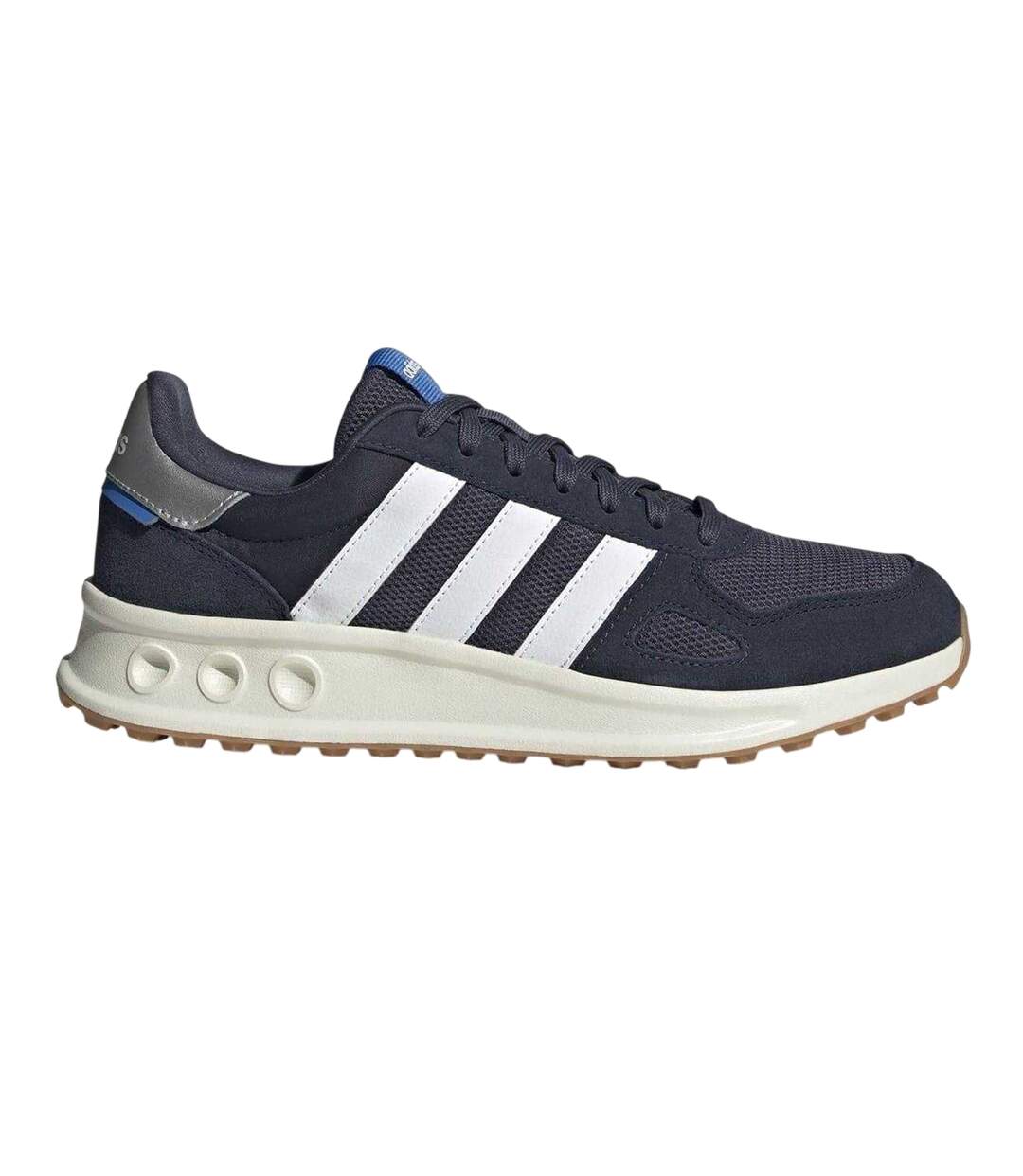 Mens Run 84 Suede Trainers Navy White Silver Adidas-1
