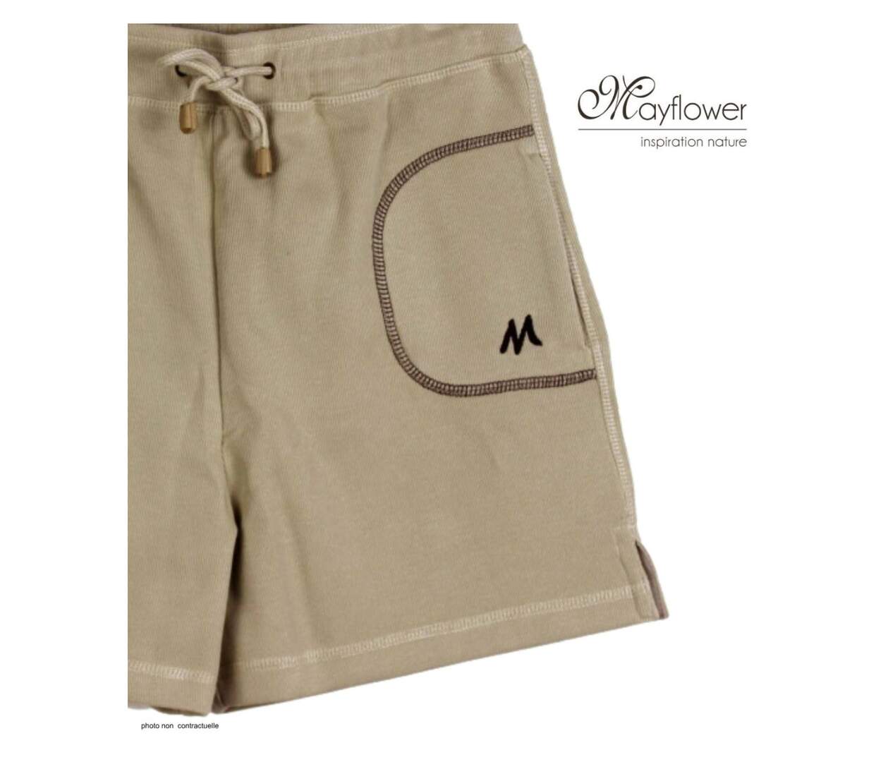 Short de sport en molleton femme sable MAYFLOWER SE9039S : la fraîcheur et la légèreté pour l'été-4