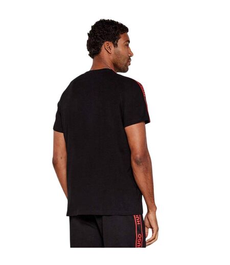 Mens Logo Taped T-shirt Black Hugo
