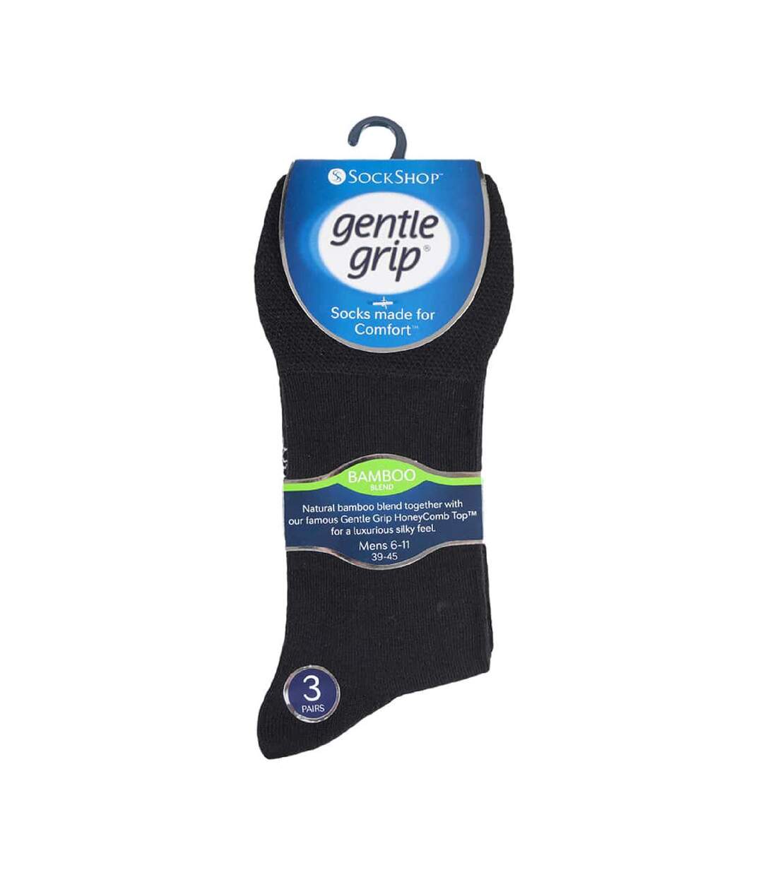 6 Pack Mens Non Elastic Loose Top Bamboo Socks-2