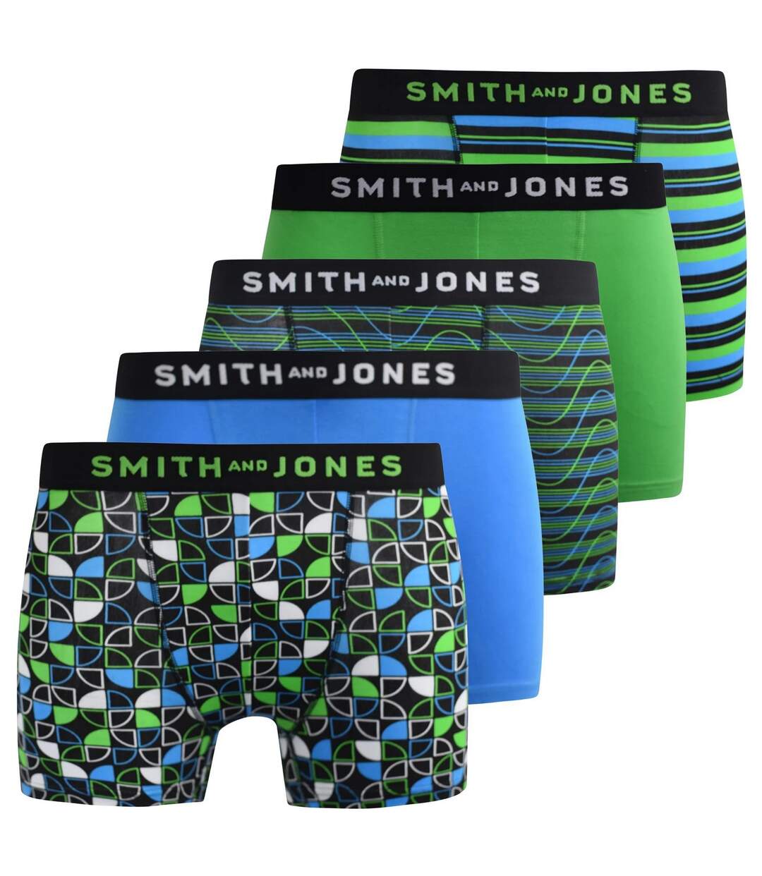 Boxers riggon homme vert / bleu / noir Smith & Jones