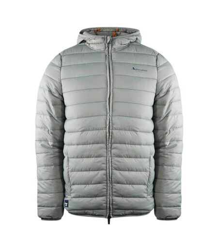 Mens London Quilted Logo Jacket Grey Aquascutum