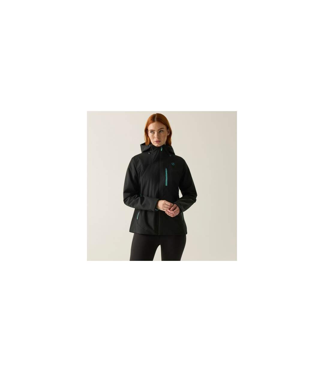 Womens/ladies Torrek Iii Logo Jacket Black Teal Dare 2B-1