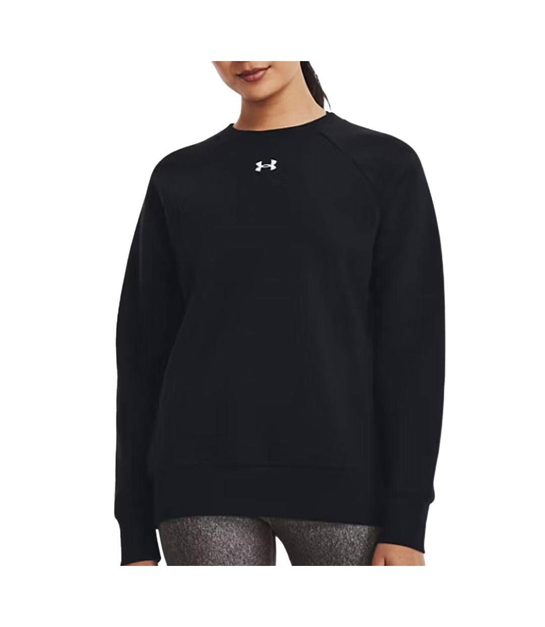 Sweat noir femme under armour rival fleece-1