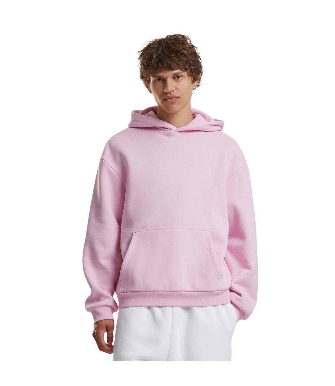 Sweat À Capuche Homme Rose Clair Build Your Brand-1