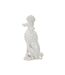 Statue Déco Chien Caniche Assis 61cm Blanc-2
