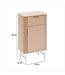 Meuble bas 1 porte et 1 tiroir effet bois clair LIORA - Beige-5