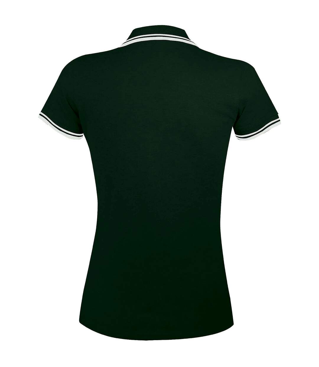 Polo manches courtes pasadena femme vert forêt/blanc SOLS