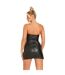 Womens/ladies Elodie Pu Corset Black Missy Empire-3