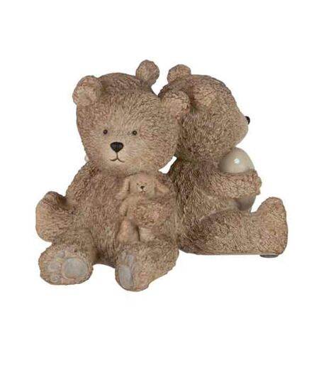 Statuette Déco Enfant 3 Ours 17cm Marron