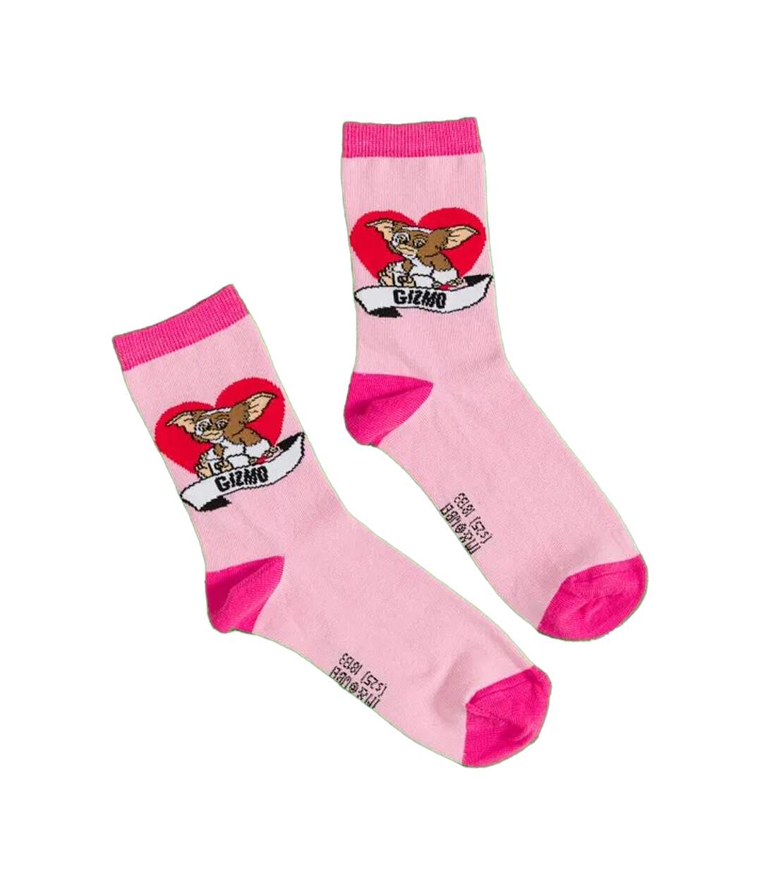 Socquettes Motif Gizmo Motif/style Mignon Adulte Rose Gremlins-3