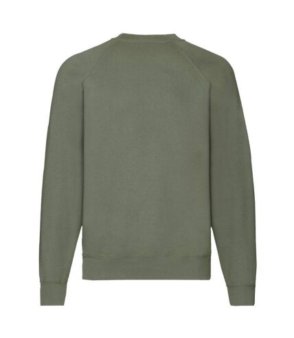 Mens premium set-in sweatshirt classic olive Fruit of the Loom