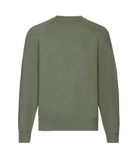 Mens premium set-in sweatshirt classic olive Fruit of the Loom