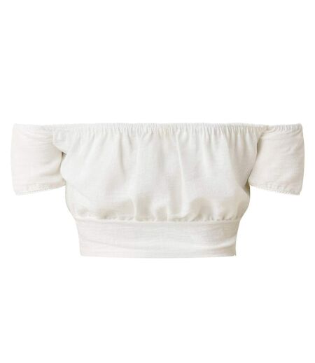 Womens/ladies Alba Bandeau Crop Top White Grace Jacob