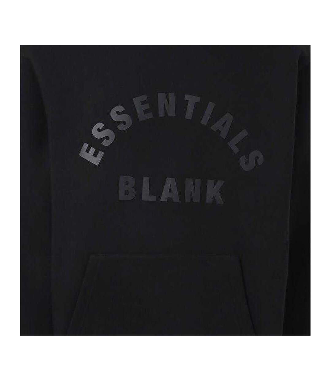 Sweat À Capuche Motif/style Arc Homme Noir Blank Essentials-3
