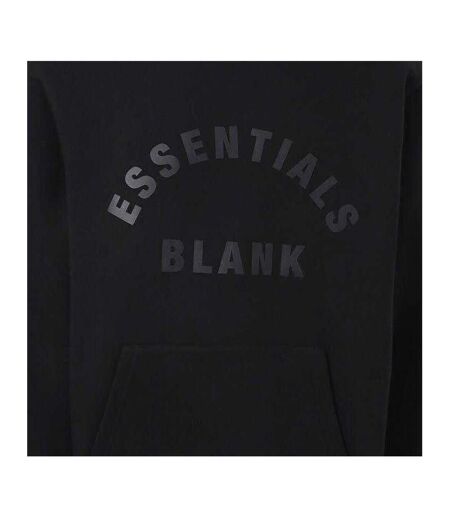 Sweat À Capuche Motif/style Arc Homme Noir Blank Essentials