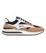 Mens Kurt Leather Running Trainers Brown Boss-3