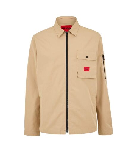 Surchemise Motif/style Logo Homme Beige Hugo