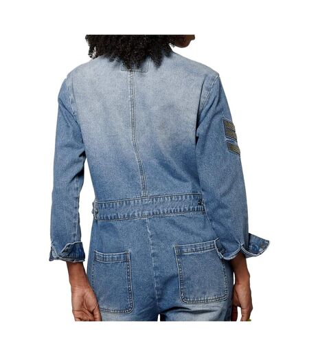 Combinaison en jean bleu femme kaporal suit