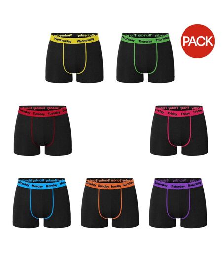 Boxers Days Of The Week Homme Noir Harte & Soul