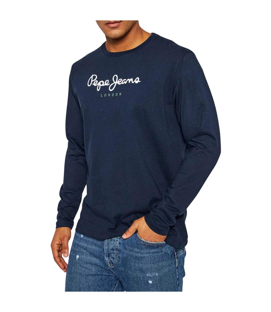 T-shirt Manches Longues Homme Bleu Marine Pepe Jeans-1