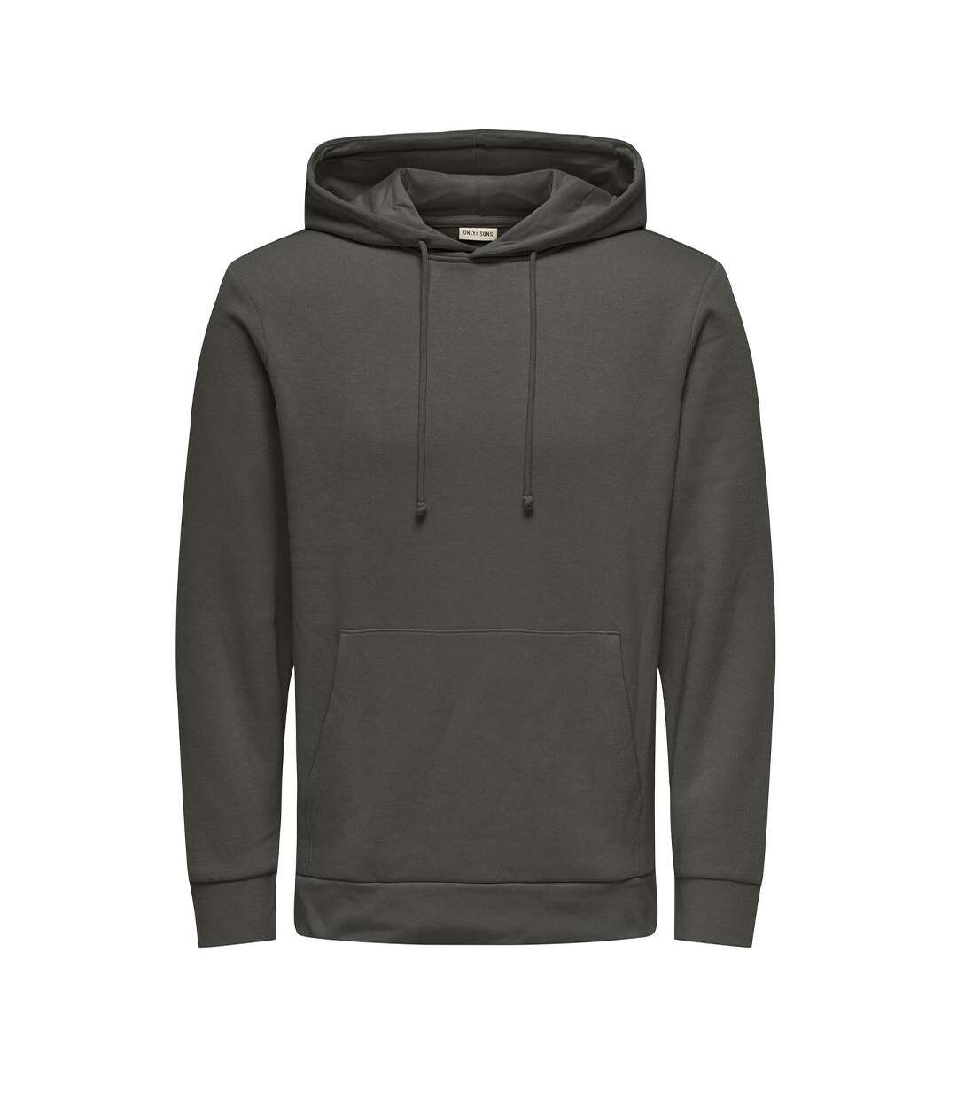 Sweat à capuche kaki homme only & sons hood-1