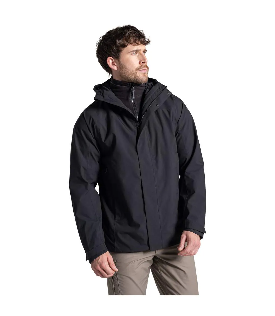 Mens Basecamp 3 In 1 Jacket Black Craghoppers Expert-4