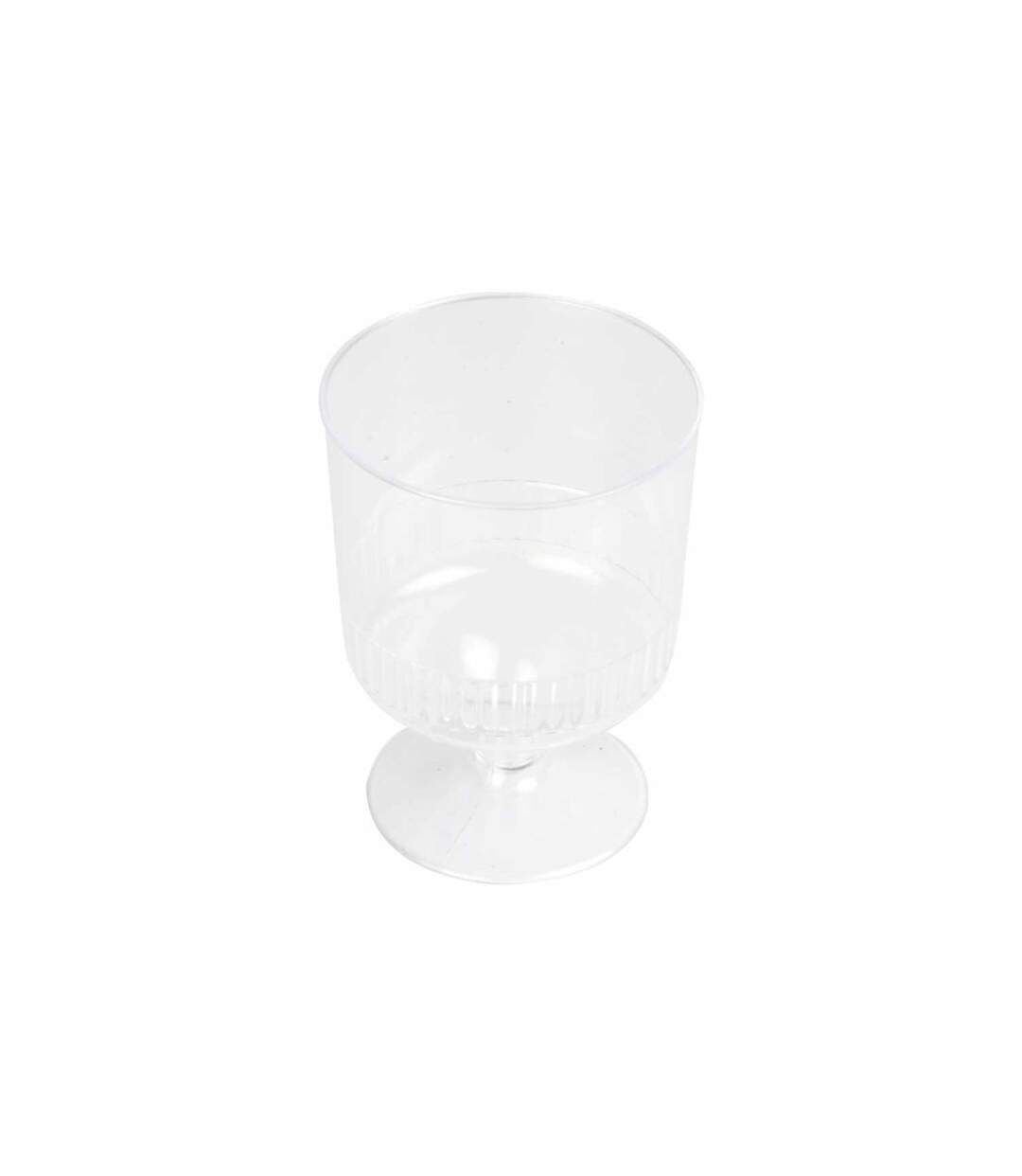 Lot de 10 Verres en Plastique Réutilisable Vin & Eau 15cl Transparent-1