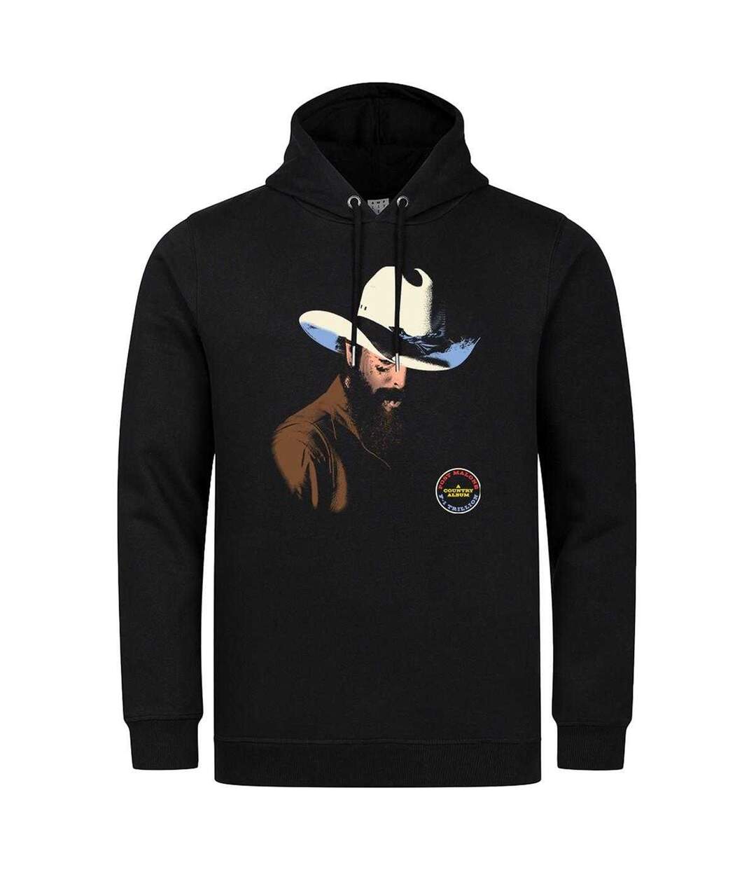 Unisex Adult World Post Malone Relaxed Fit Hoodie Black Amplified-1