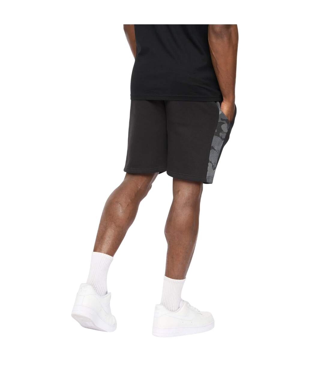 Mens Branton Shorts Black Crosshatch-3