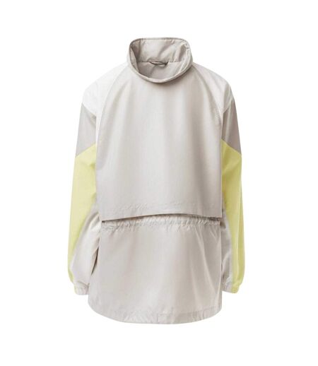 Womens/ladies Colour Block Oversized Hooded Jacket Grey Lacoste
