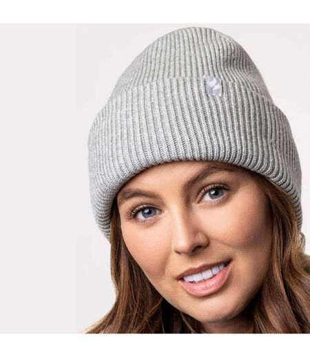 Ladies Fleece Lined Ribbed Thermal Turnover Hat for Winter