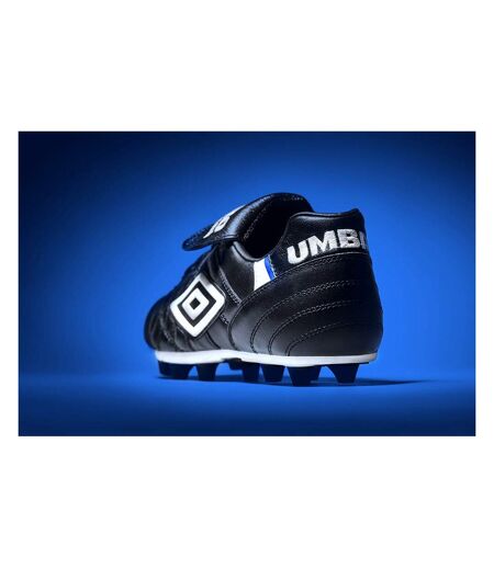 Mens speciali pro fg leather football boots black/white/royal blue Umbro