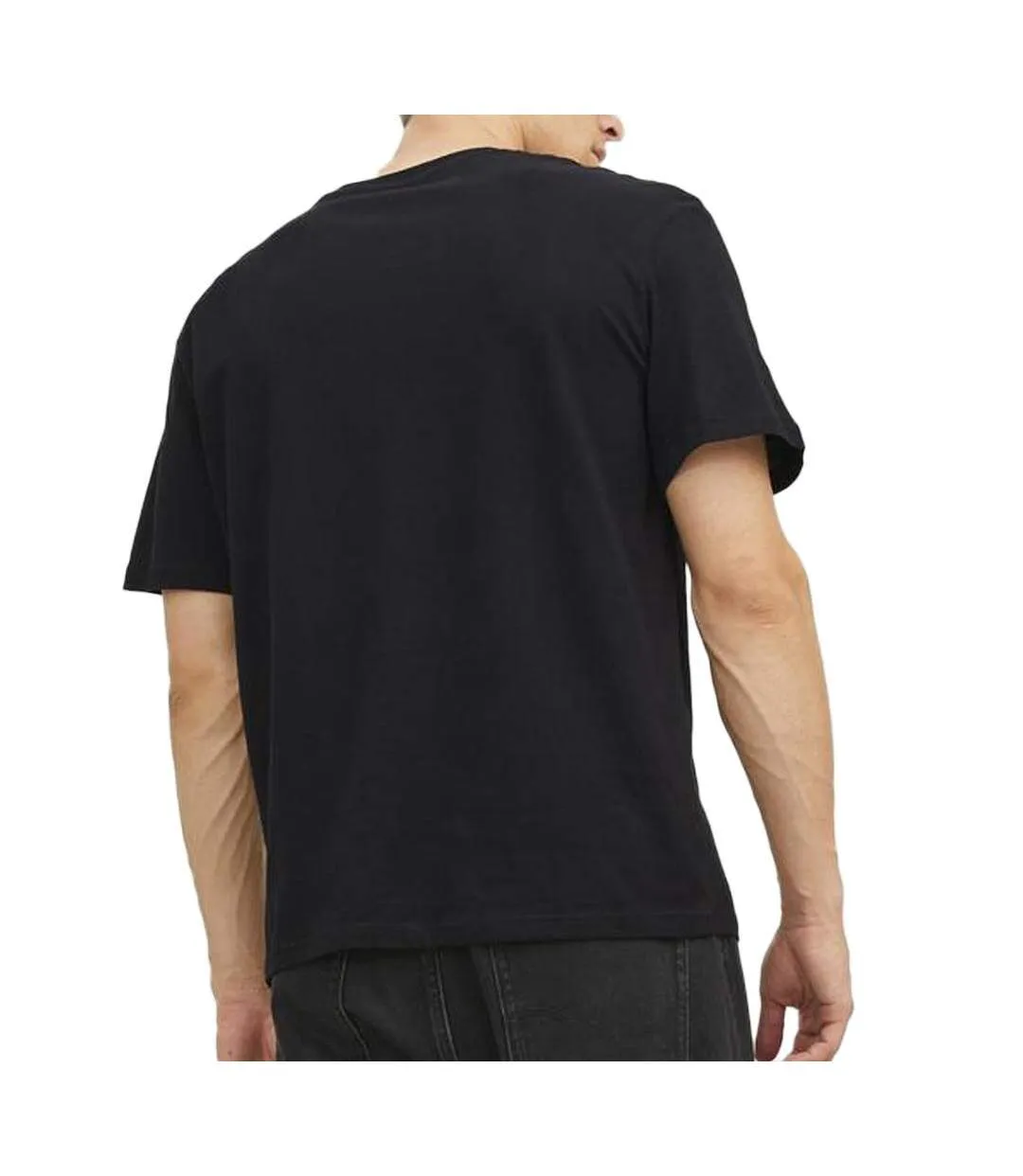 T-shirt noir homme jack & jones classic-2
