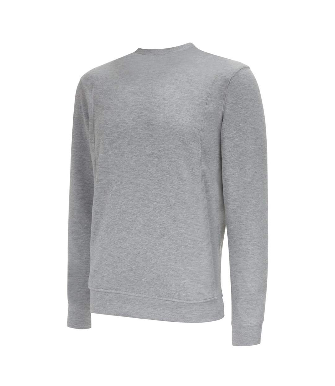 Mens pro stacked logo fleece pullover grey marl/black Umbro-2