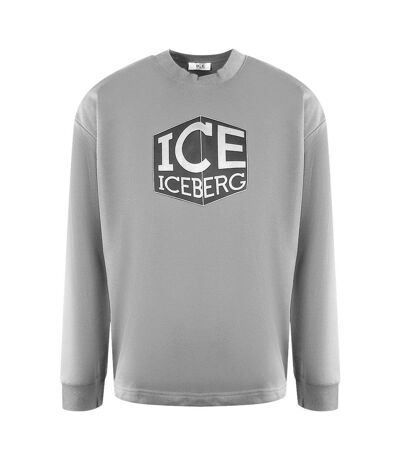 Sweat Motif Logo Homme Gris Ice Iceberg