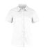 Womens/ladies Poplin Tailored Short-sleeved Shirt White Kustom Kit-1