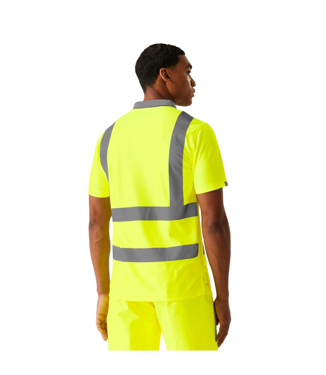 Mens pro hi-vis polo shirt yellow Regatta-4