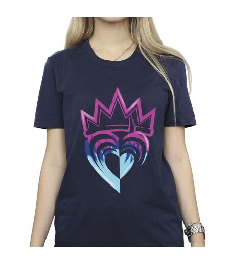 Disney - T-shirt DESCENDANTS PINK CROWN - Femme (Bleu marine) - UTBI20125