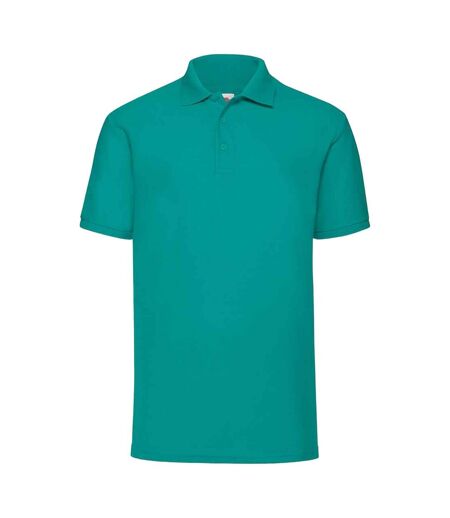 Mens 65/35 polo shirt emerald Fruit of the Loom