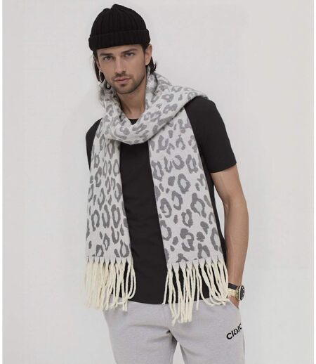 écharpe élégante en Polyester Doux grise pour Homme - Accessoire Tendance Automne Hiver