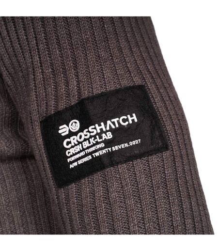 Crosshatch Mens Ransack Knitted Marl Sweater (Charcoal) - UTBG279