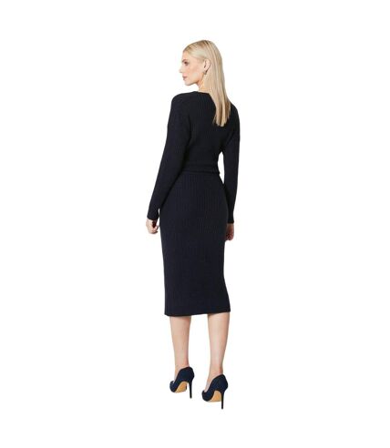 Womens/ladies ribbed skirt navy Principles